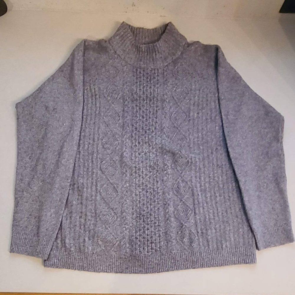 Northern Reflections Grey Knit Turtle Neck Sweater